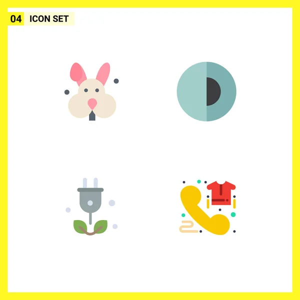 Universal Flat Icons Set Web Mobile Applications Bynny Green Earth — Vetor de Stock