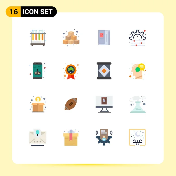 Stock Vector Icon Pack Mit Linienzeichen Und Symbolen Für Spiel — Stockvektor