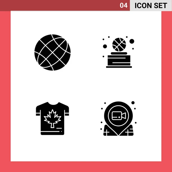 Stock Vector Icon Pack Líneas Símbolos Para Comunicación Camisa Tierra — Vector de stock