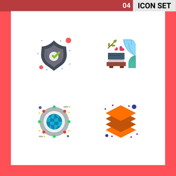 Vector Flat Icons Grid Safety Box Arch Wedding Arch Line — 스톡 벡터