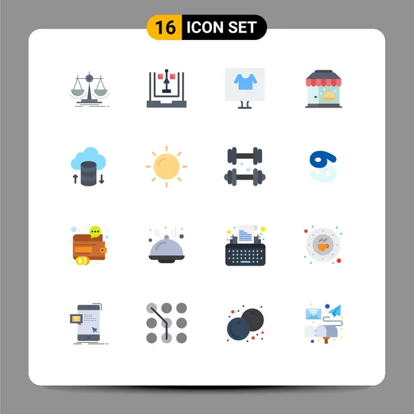 Stock Vector Icon Pack Líneas Símbolos Para Hoteles Ciudades Folletos — Archivo Imágenes Vectoriales