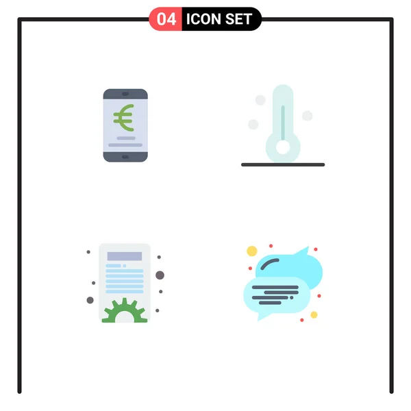 Universal Flat Icon Signs Symbole Für Mobile Content Management Online — Stockvektor