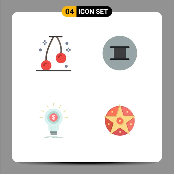 Vector Icon Pack Line Signs Symbols Cherry Money Ancient Financial — 스톡 벡터