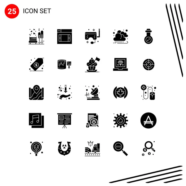 Thematic Vector Solid Glyphs Editable Sysymbols Mass Weapons Sun Goggles — Vector de stock