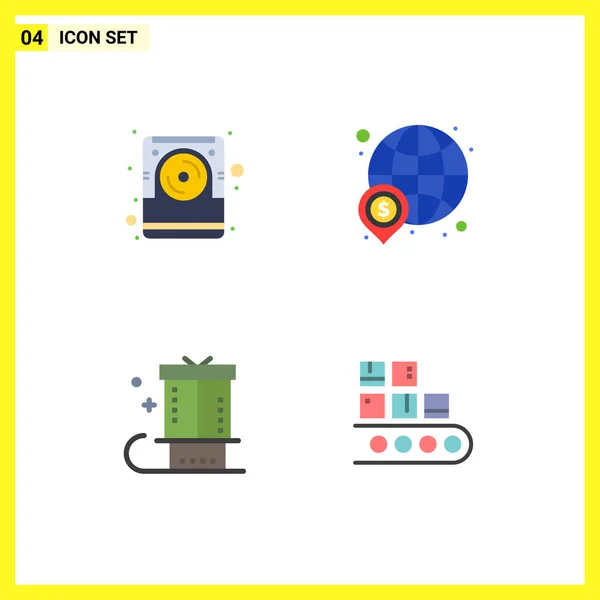 Universal Flat Icons Set Web Mobile Applications Computer Celebration Electronic — Stock Vector