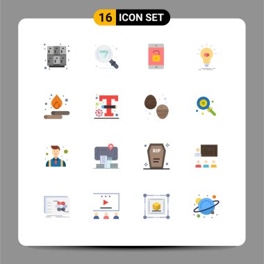 Sarkık, yazdırma, uygulama, küp, fikir Düzenlenebilir Yaratıcı Vektör Tasarım Elemanları Paketi için 16 Düz Renk İşareti ve Sembolü Grubu