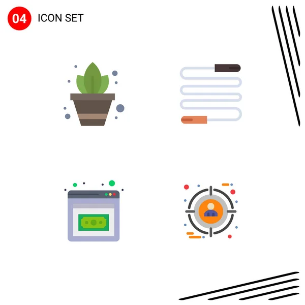 User Interface Flat Icon Pack Modern Signs Sysymbols Gardening Investment — Vector de stock