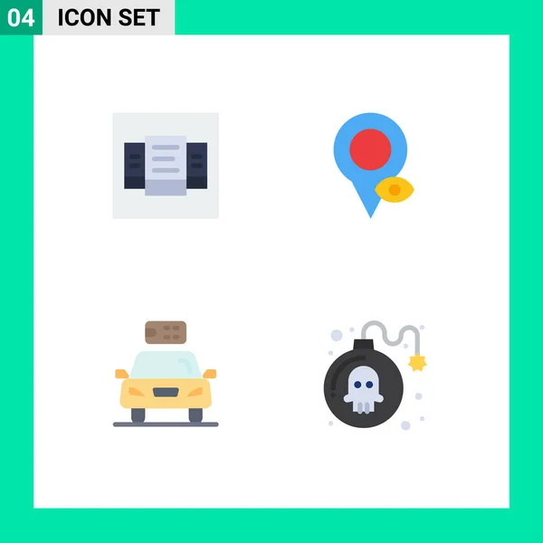 Stock Vector Icon Pack Mit Linienzeichen Und Symbolen Für Layout — Stockvektor