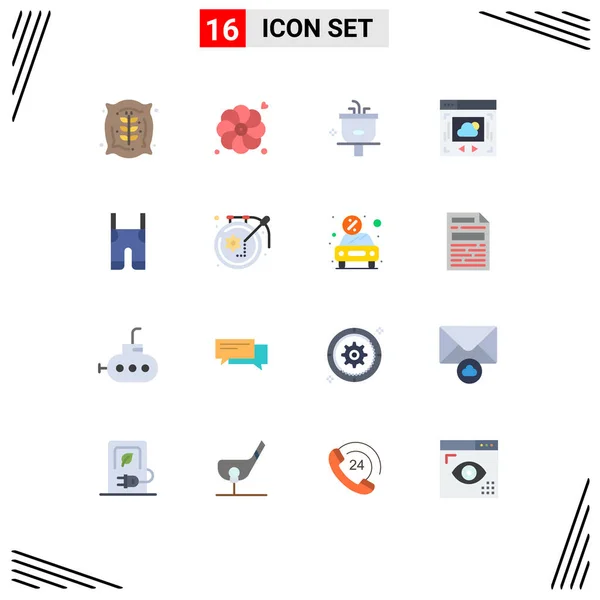 Stock Vector Icon Pack Mit Linienzeichen Und Symbolen Für Kleidung — Stockvektor