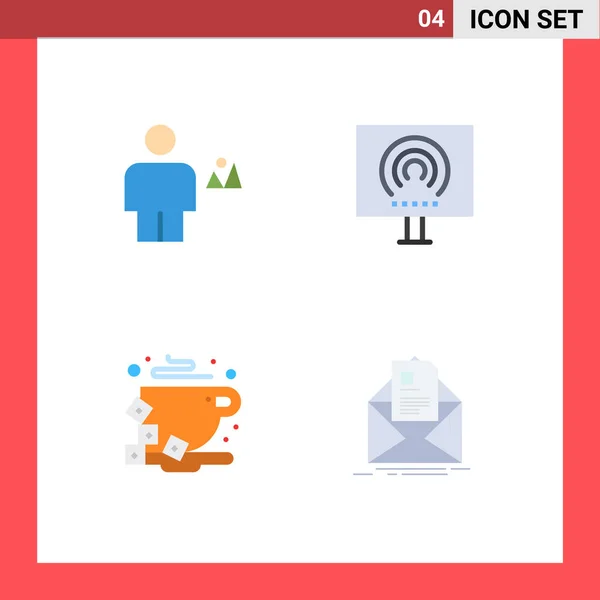 User Interface Flat Icon Pack Signes Symboles Modernes Avatar Flux — Image vectorielle