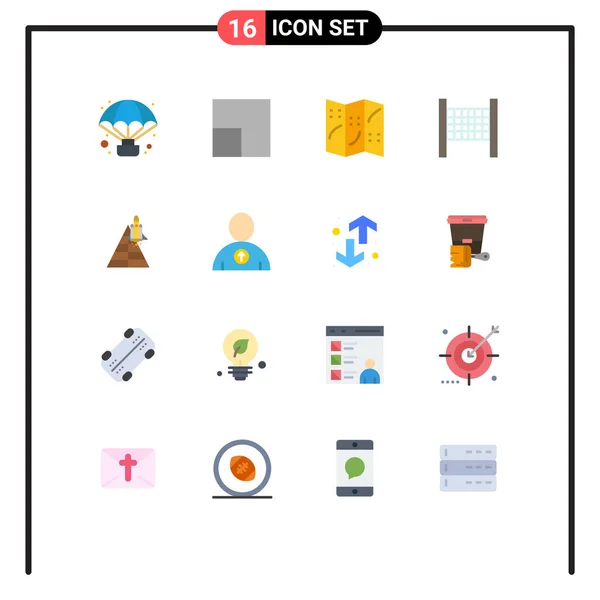 Creative Icons Modern Signs Sysymbols Launch Location Space Craft Station — Vector de stock