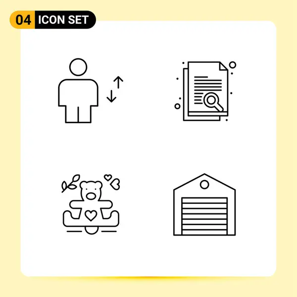 Universal Icon Symbols Group Modern Filledline Flat Colors Avatar Hearts — Vetor de Stock