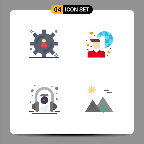 Stock Vector Icon Pack Line Signs Symbols Big Data Development — 스톡 벡터