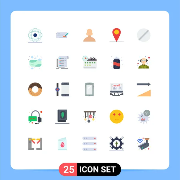Conjunto Icones Modernos Símbolos Sinais Para Pin Global Negócios Usuário — Vetor de Stock