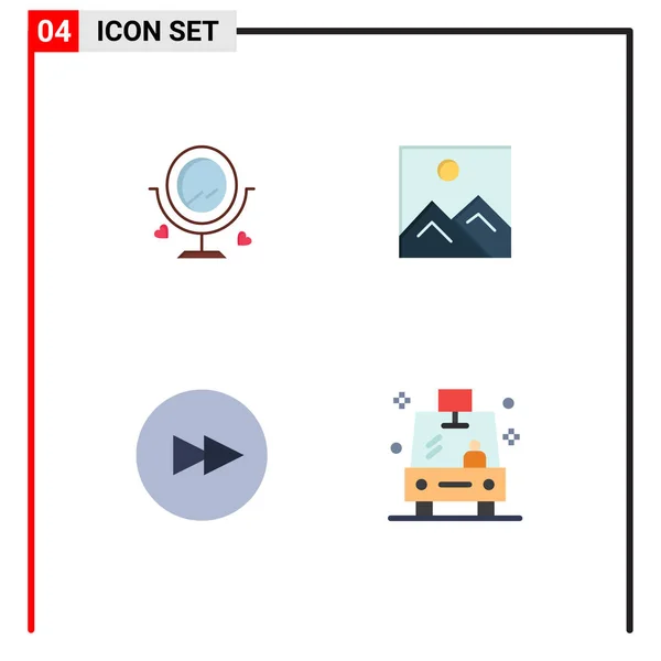 Icône Plate Pack Symboles Universels Merroir Avant Entendu Image Navette — Image vectorielle