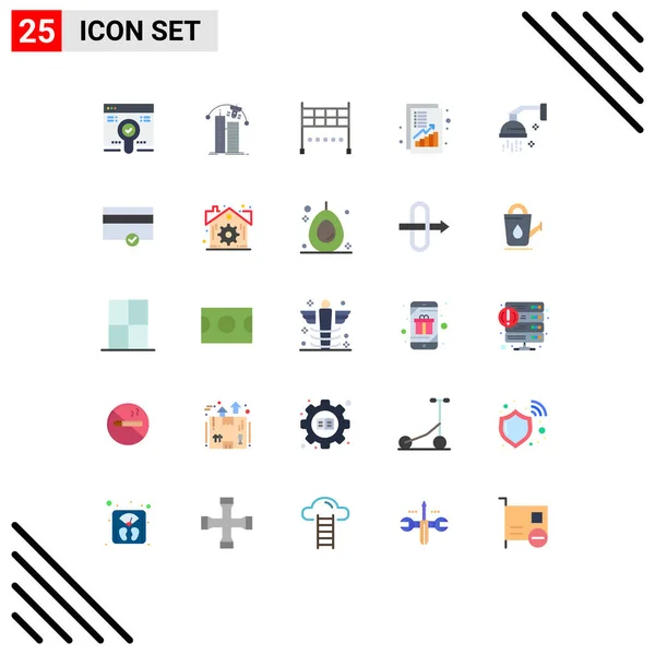 Creative Icons Modern Signs Symbols Bathroom Money Corporation Increase Analysis — Stock Vector