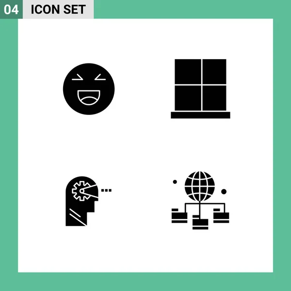 Stock Vector Icon Pack Líneas Signos Símbolos Para Charlar Cognitivo — Vector de stock