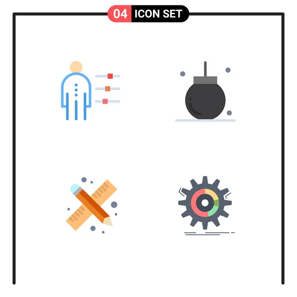 Interface Usuário Flat Icon Pack Modern Signs Symbols Abilities Xmas — Vetor de Stock