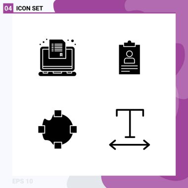 Sınav, cv, anket, uygulama, düzenlenebilir vektör tasarım elementlerinin oluşturduğu yaratıcı semboller paketi