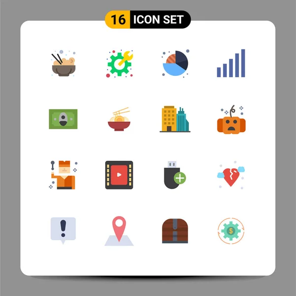 Universal Flat Colors Set Web Mobile Applications Nudle Finance Graf — Stockový vektor