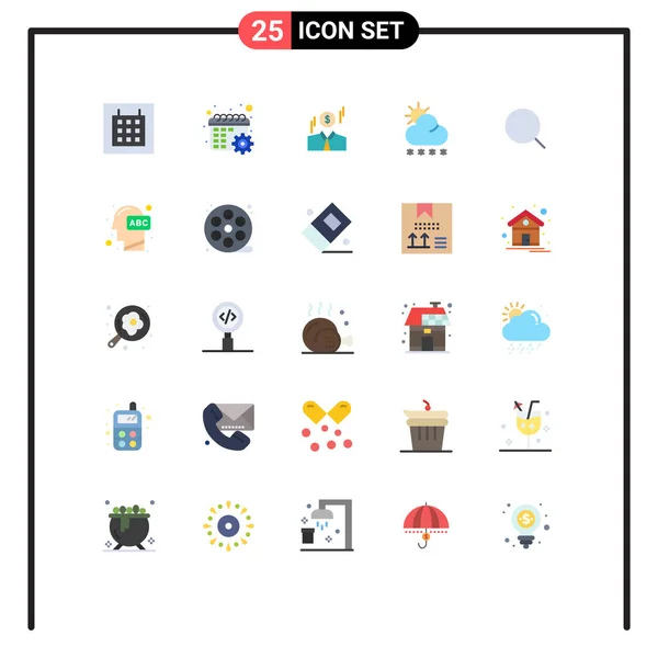 Stock Vector Icon Pack Líneas Símbolos Para Herramientas Búsqueda Dólar — Vector de stock