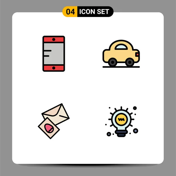 Stock Vector Icon Pack Líneas Señalización Símbolos Para Móviles Huevos — Archivo Imágenes Vectoriales
