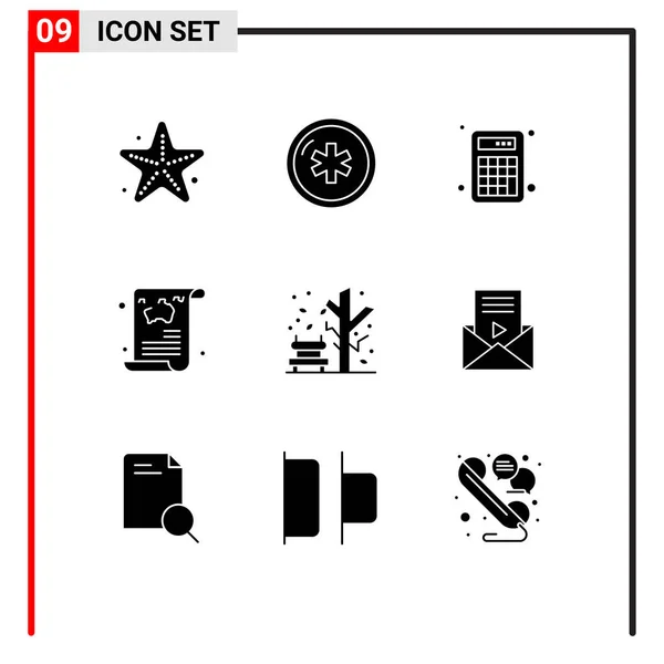 Creative Icons Modern Signs Symbols Guide Article Medicine News Calculation — Stock Vector
