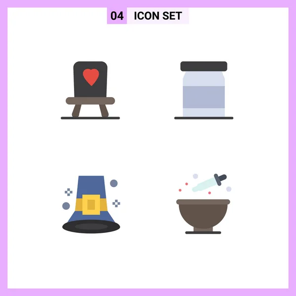 Set Modern Icons Sysymbols Signs Baby Pilgrim Food Fall Colouring — Archivo Imágenes Vectoriales