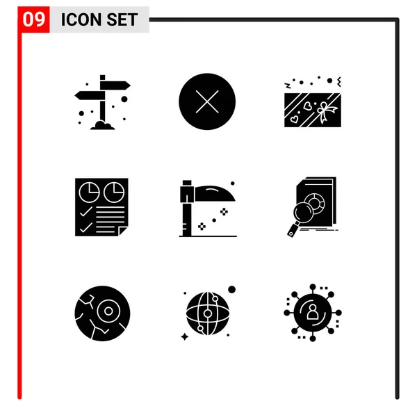 Universal Icon Symbols Group Modern Solid Glyphs Holiday Two Box — 스톡 벡터