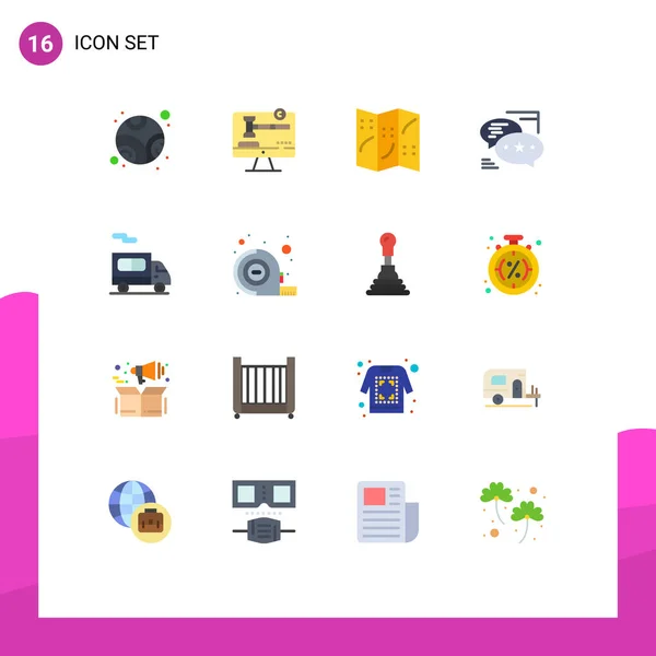 Vector Stock Icon Pack Líneas Signos Símbolos Para Camiones Entrega — Vector de stock