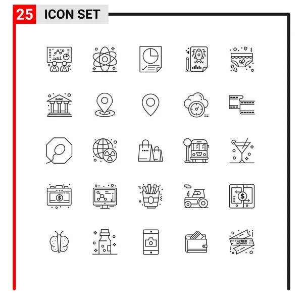 25创意图标爱情 可编辑向量设计元素的现代符号和符号 — 图库矢量图片