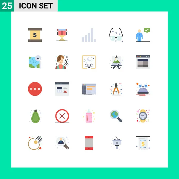 Stock Vector Icon Pack Mit Zeilenzeichen Und Symbolen Für Firmen — Stockvektor