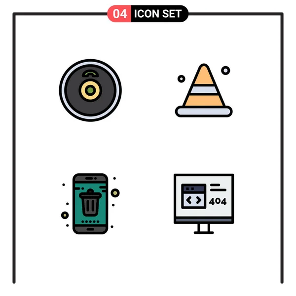 Stock Vector Icon Pack Líneas Señalización Símbolos Para Campanas Eliminar — Vector de stock