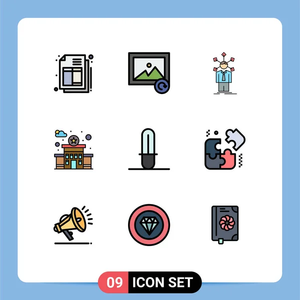 Stock Vector Icon Pack Mit Linienzeichen Und Symbolen Für Stücke — Stockvektor