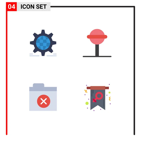 Pack Icônes Plates Modernes Signes Symboles Pour Les Supports Impression — Image vectorielle