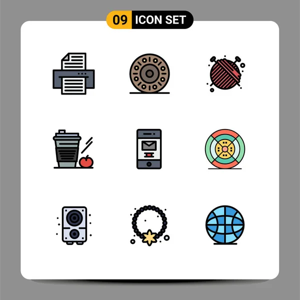 Stock Vector Icon Pack Signos Línea Símbolos Para Mensaje Borrado — Archivo Imágenes Vectoriales