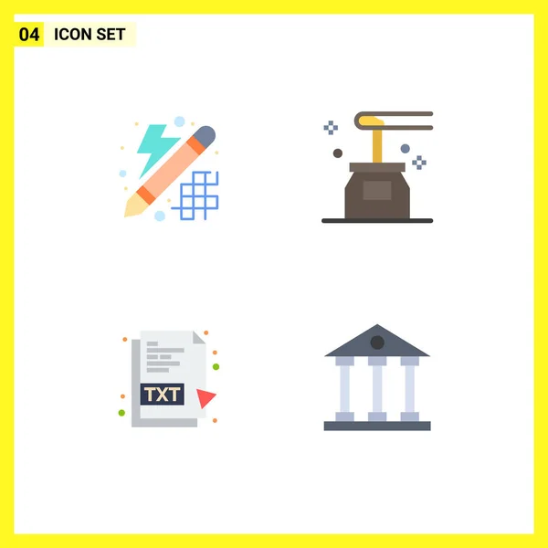 Set Modern Icons Sysymbols Signs Creative Txt Thinking Oil Document — Archivo Imágenes Vectoriales