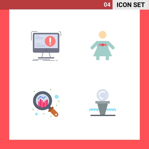 Set Modern Icons Sysymbols Signs Alert Growth Computer People Graph — Vector de stock
