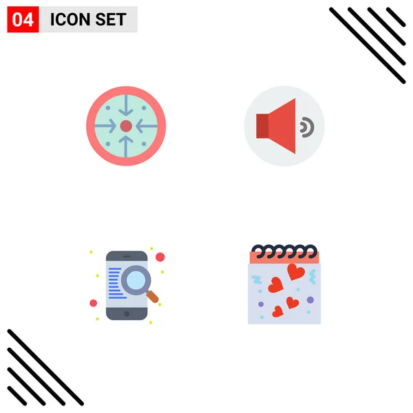 User Interface Pack Basic Flat Icons Stages Mobile Operation Speaker — Archivo Imágenes Vectoriales