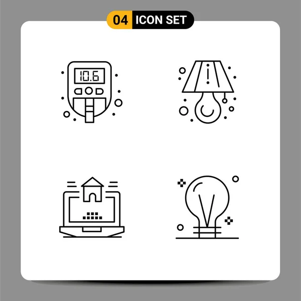 Icône Vectorielle Stock Paquet Signes Symboles Ligne Pour Niveau Réel — Image vectorielle