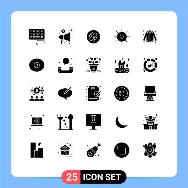 Icône Vectorielle Stock Paquet Signes Symboles Ligne Pour Mode Veste — Image vectorielle