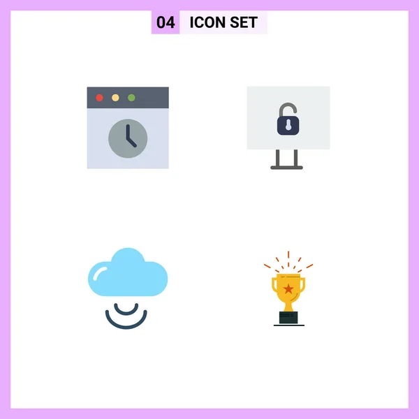 Universal Flat Icons Set Web Mobile Applications App Κύπελλο Υπολογιστής — Διανυσματικό Αρχείο