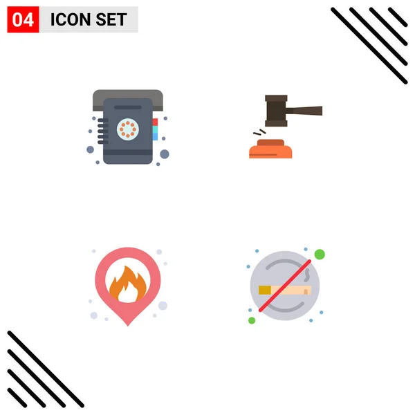 Set Modern Icons Sysymbols Signs Phone Judge List Court Legal — Archivo Imágenes Vectoriales