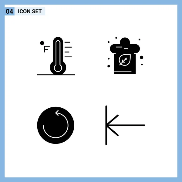 Interfejs Użytkownika Solid Glyph Pack Nowoczesnych Znaków Symboli Chmury Kopii — Wektor stockowy
