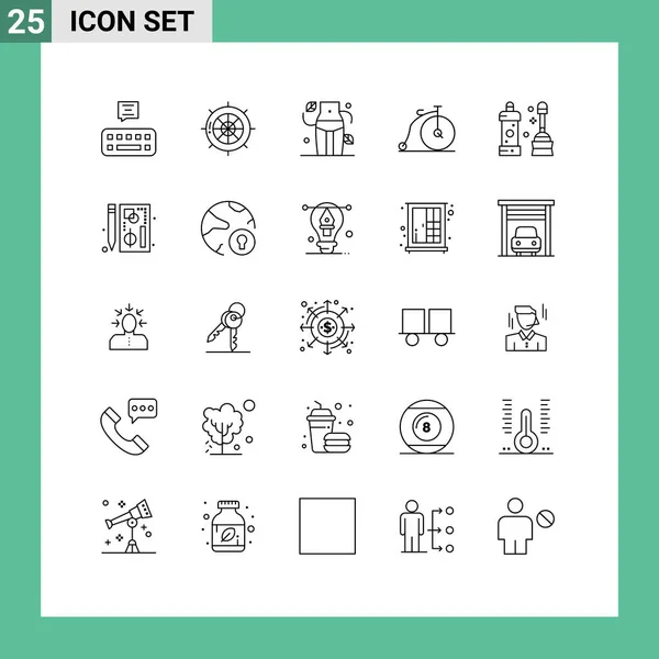 Stock Vector Icon Pack Linha Sinais Símbolos Para Mais Limpo — Vetor de Stock