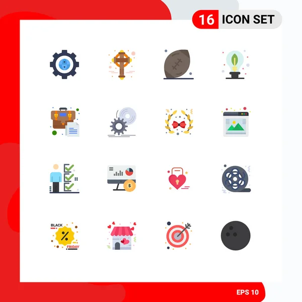 User Interface Flat Color Pack Modern Signs Symbols Leaf Day — Διανυσματικό Αρχείο
