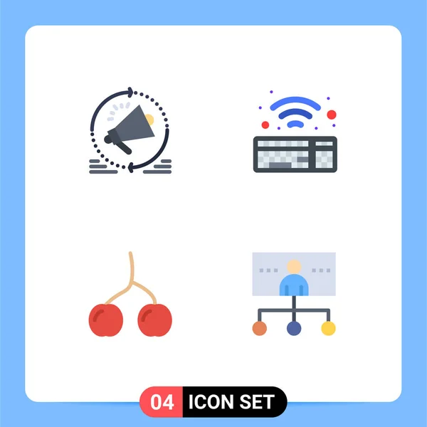 Creative Icons Modern Signs Sysymbols Advertising Cherry Announcement Wifi Business — Archivo Imágenes Vectoriales