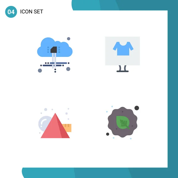 Flat Icon Konzept Für Webseiten Mobile Und Apps Cloud Kunst — Stockvektor