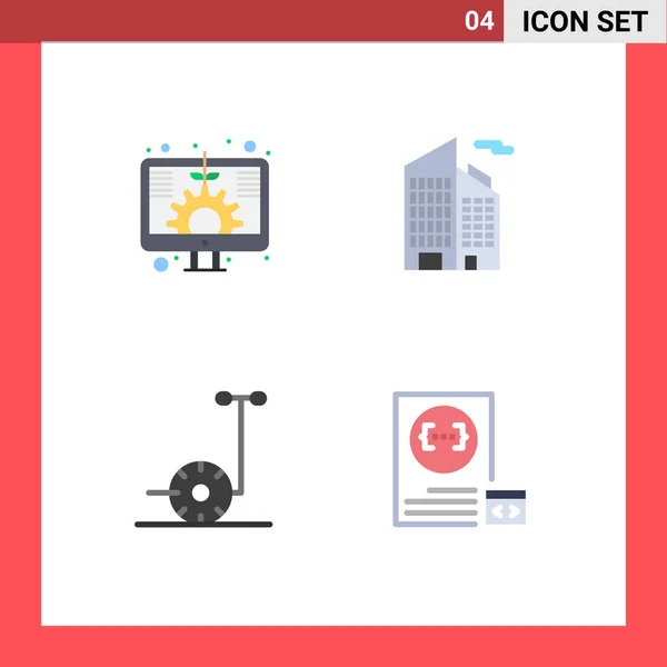 Interfaz Usuario Icono Plano Paquete Signos Símbolos Modernos Digital Segway — Vector de stock