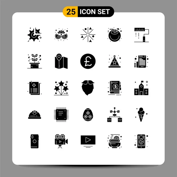 Universal Icon Symbole Grupa Nowoczesne Solidne Glify Projektowania Soki Osiągnięcia — Wektor stockowy